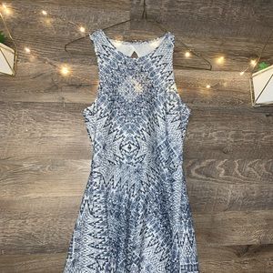 Blue and White patterned dress